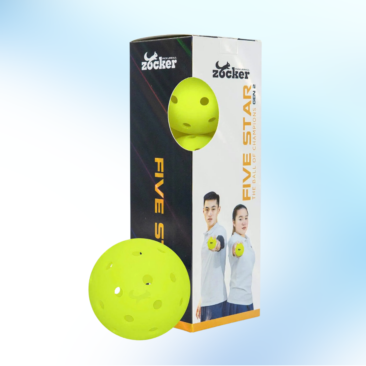 Combo 3 bóng thi đấu Pickleball Zocker Five Star Gen 2 | 11 SPORT