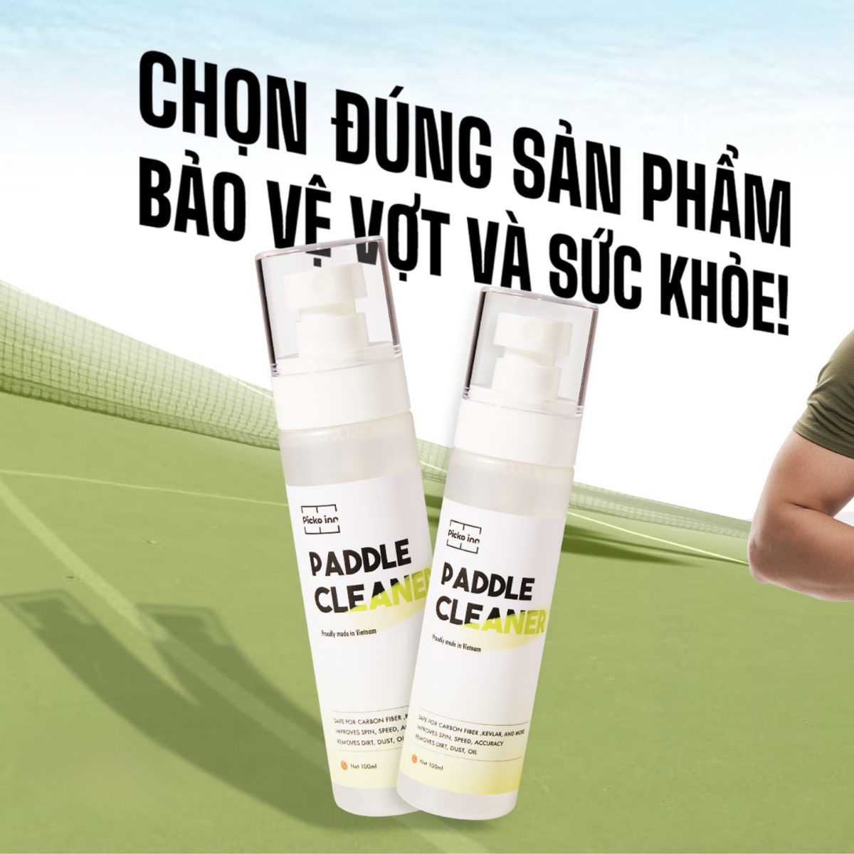 Vệ sinh mặt vợt Picko Inn Paddle Cleaner 100ML 11 SPORT 1
