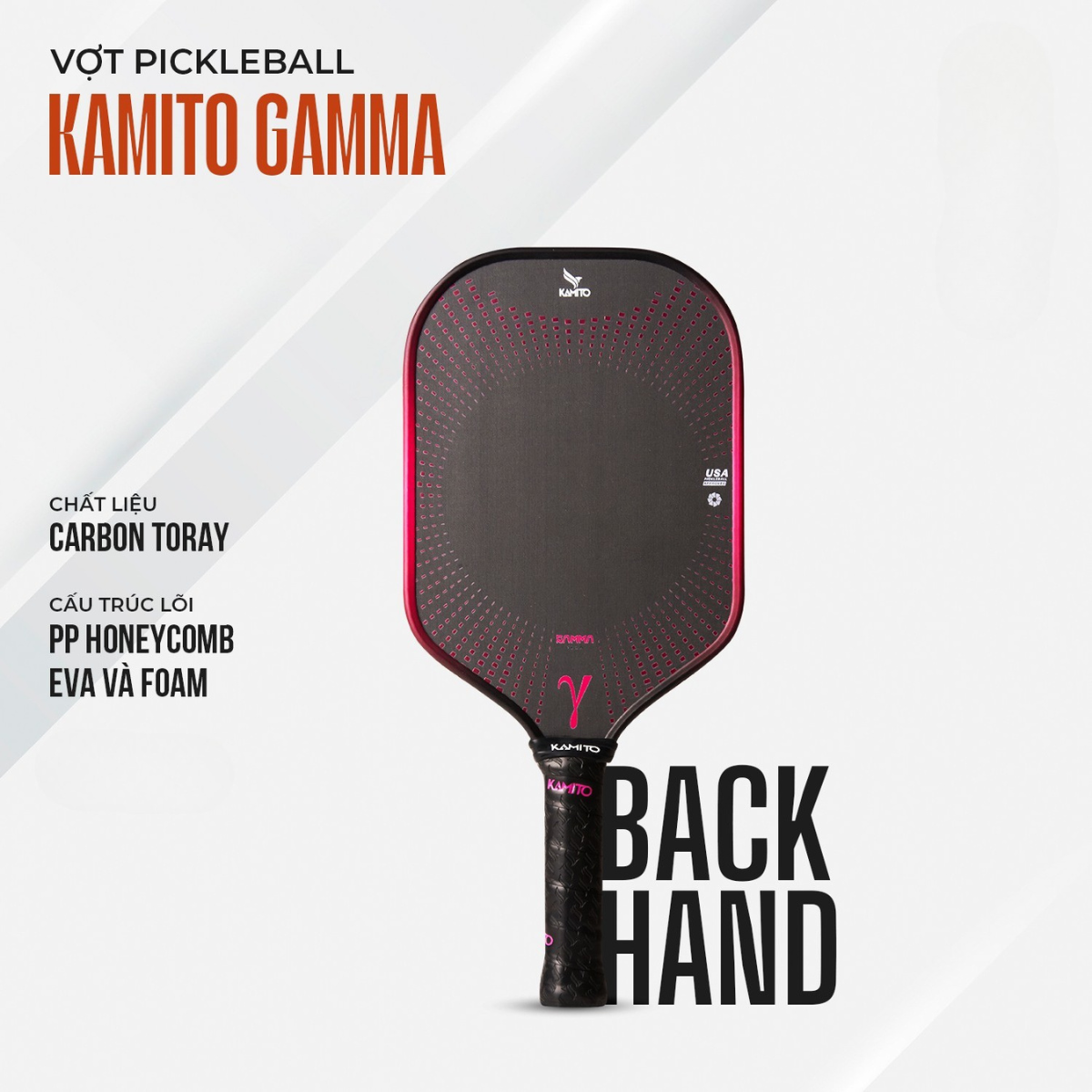 Vợt Pickleball Kamito Gamma 16mm 11 SPORT 112