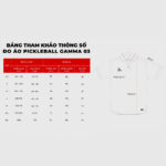 Áo Polo Pickleball Kamito Gamma 03 | 11 SPORT bảng quy đổi size